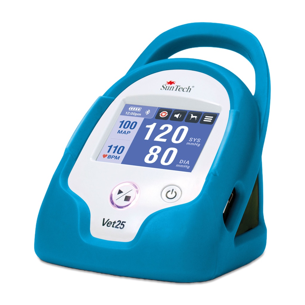 SunTech VET25 blood pressure monitor blue, including 6 cuffs, blood pressure hose, power supply, Li-ion battery and protective cover