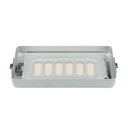 3.5 cm high base part for small set container, perforated, flat, 300 x 140 x 30 mm, grey