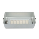 9 cm high base part for small set container, perforated, 300 x 140 x 90 mm, grey