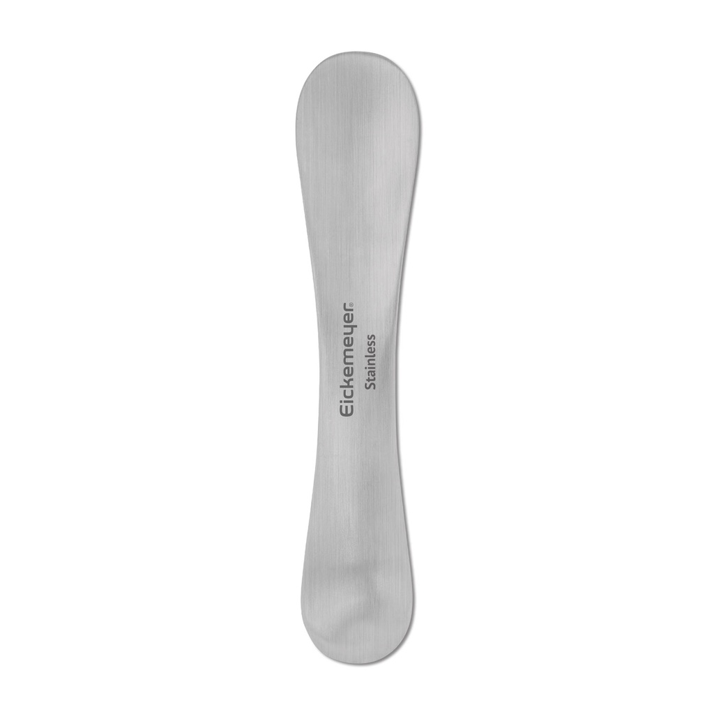 [170220] Jaeger eyelid spatula/depressor, 11 cm, double-ended, curved, 22 mm/19 mm