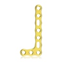 EickLoxx Small Contour 2.2, L-plate left, 9-hole, System 1,7/2.3mm, yellow, 18 x 39 mm
