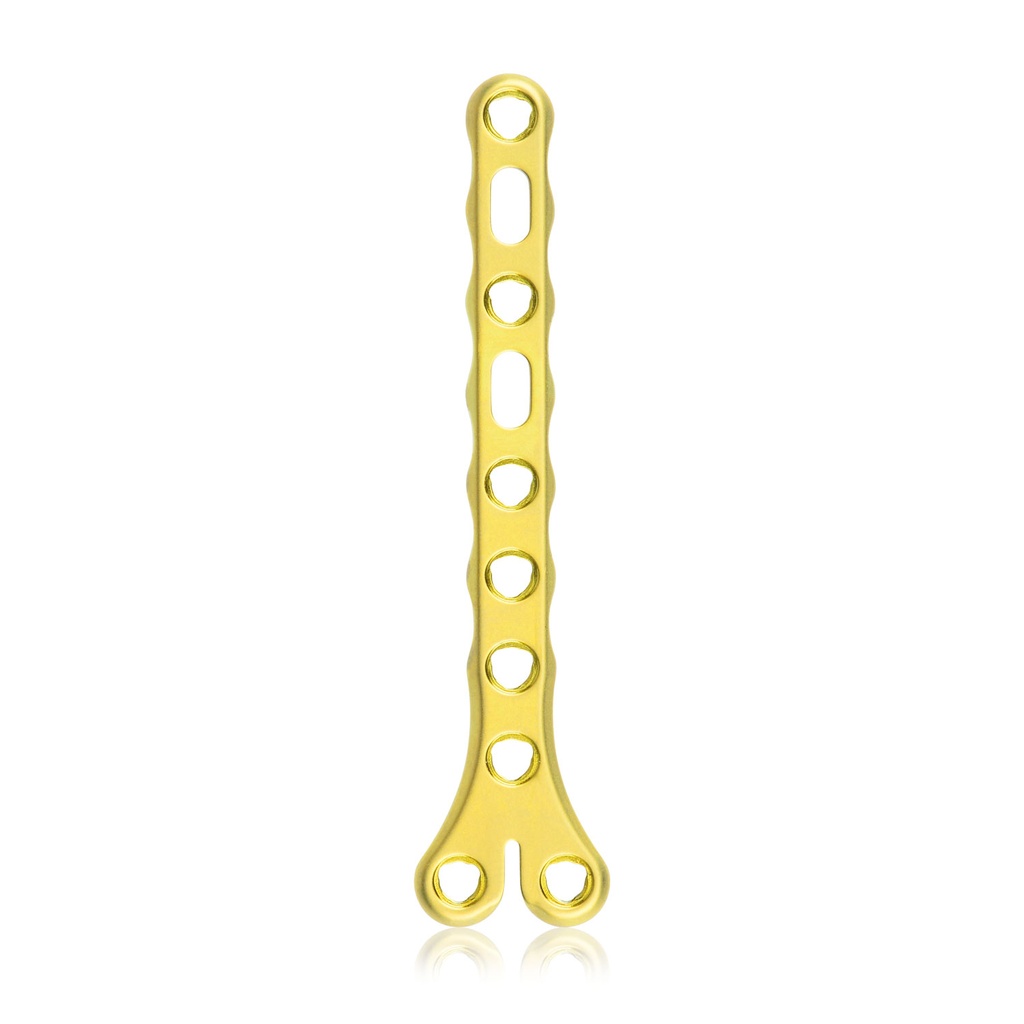 EickLoxx Small Contour 2.2, Y-plate, 10-hole, system 1.7/2.3mm, yellow, 18 x 56 mm