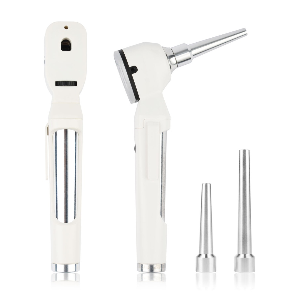 Eickemeyer POCKET diagnostic set, including veterinary ophthalmoscope and veterinary otoscope, with 3 attachments