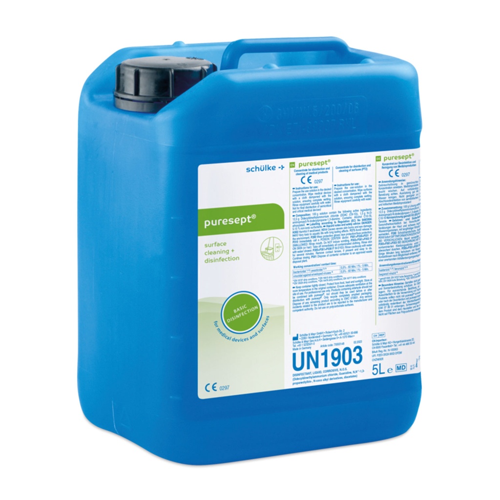 Schülke puresept, 5 l canister, concentrate for basic disinfection and cleaning of medical devices and surfaces