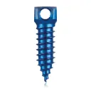 Bone anchor screw Ø2.8 x 11mm, blue double eye Ø1.5mm, rounded screw head self-drilling, self-tapping