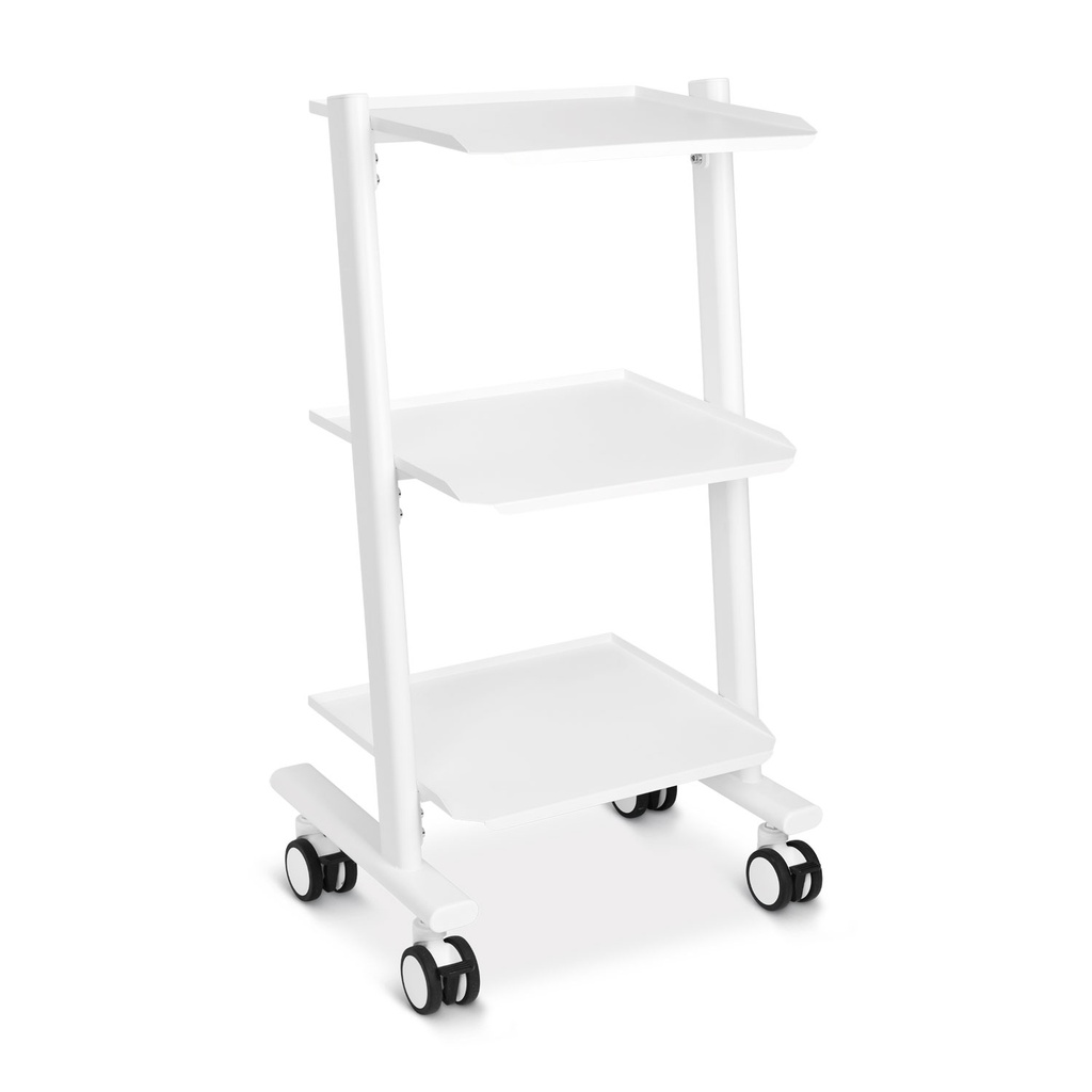 Mobile trolley with three shelves