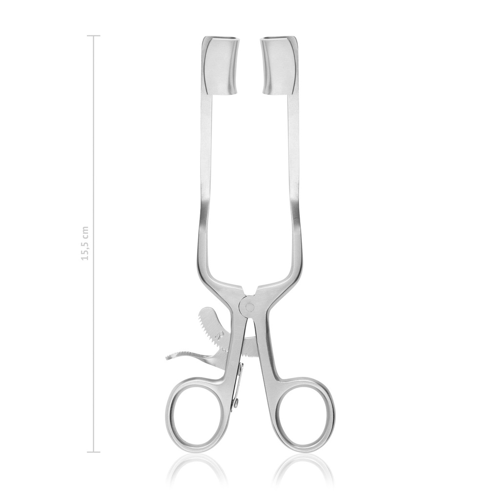 Eyelid speculum for horses, stainless steel