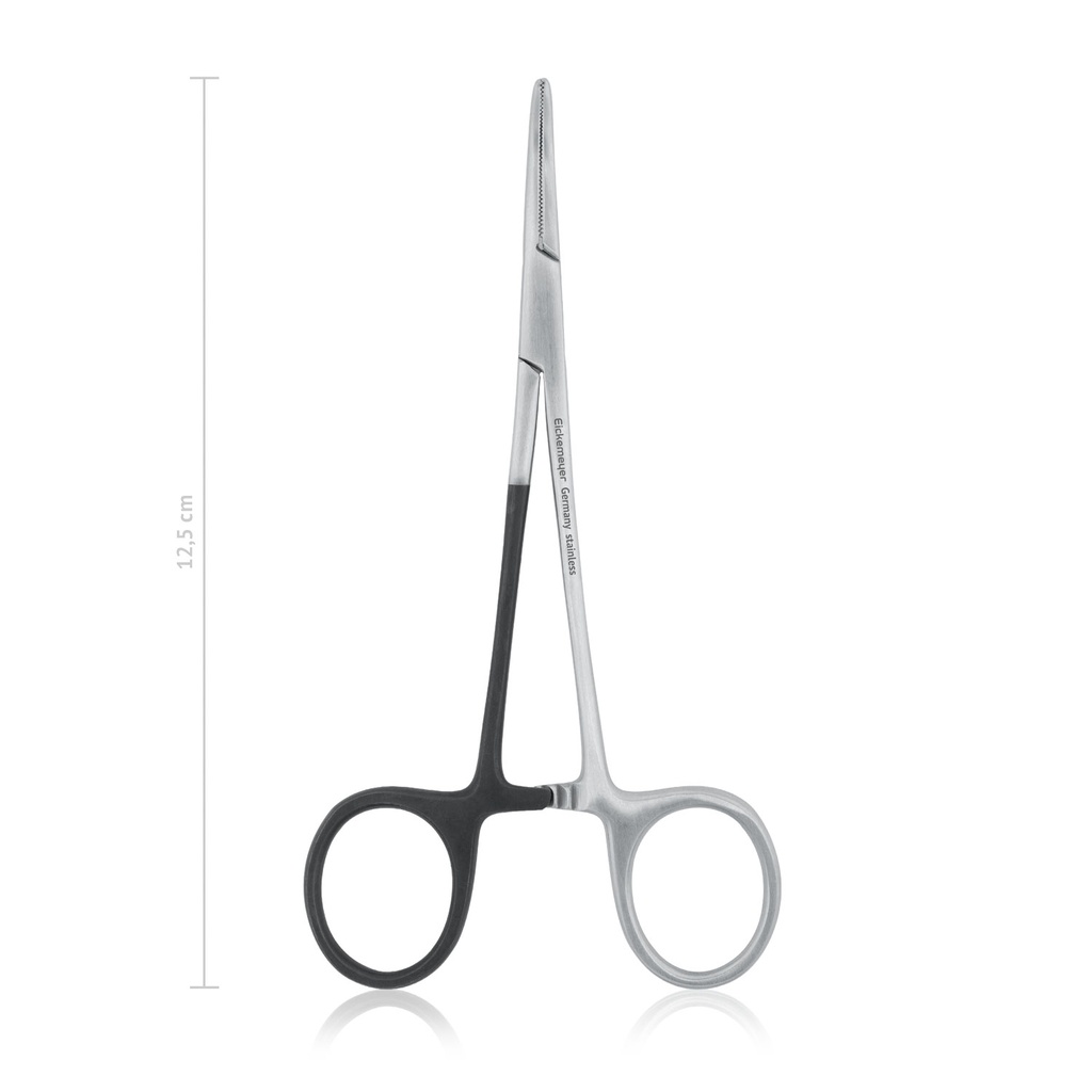 [141312L] Hemostatic forceps HALSTEAD-MOSQUITO for left-handed people, 12,5 cm, curved