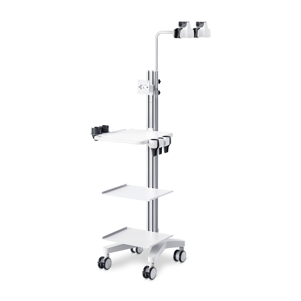 Endoscopy trolley for EickView 5-in-1,  H 157-207 x W 49 x D 54 cm