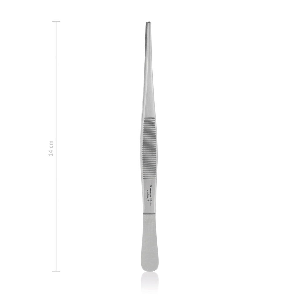 Standard anatomical tweezers, 14.5 cm, narrow