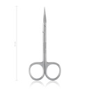 Iris scissors for left-handers, 11 cm, fine, straight, sharp/sharp