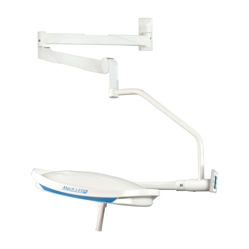 Mach LED 6MC operating room light, wall-mounted model, including transformer housing and power supply, 140,000 lux
