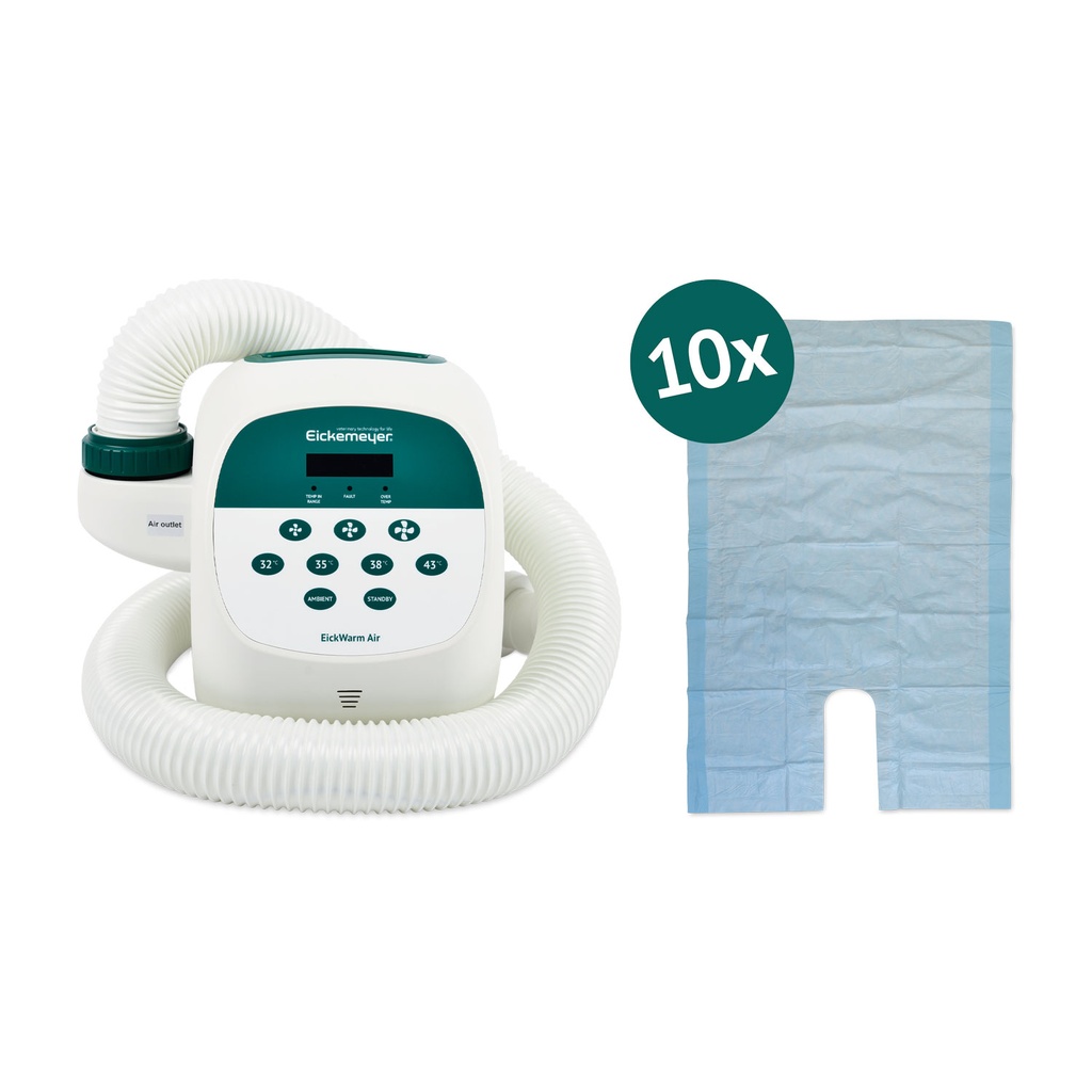 [64800010] EickWarm Air - Veterinary Warming System including 10 disposable heating blankets, 1450 x 1020 mm