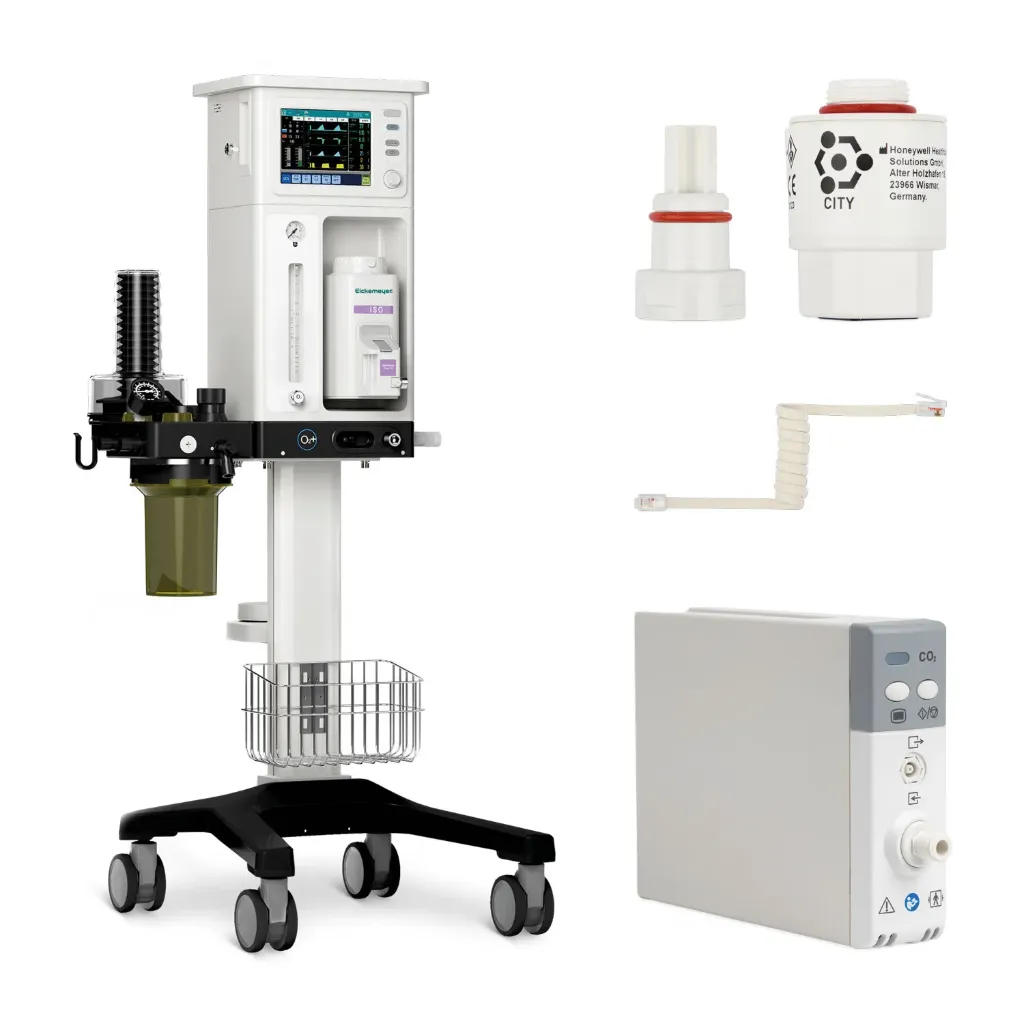 NarkoVet PRO set consisting of NarkoVet PRO (isoflurane), CO2 ventilation module, and O2 sensor
