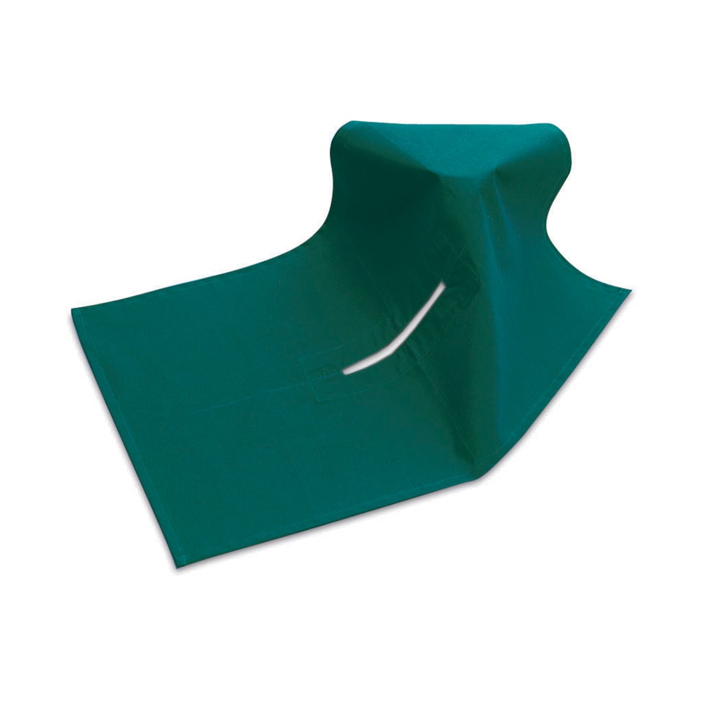 [921360] Cloth drape with slit, green, 35 x 60 cm slit length 15 cm 