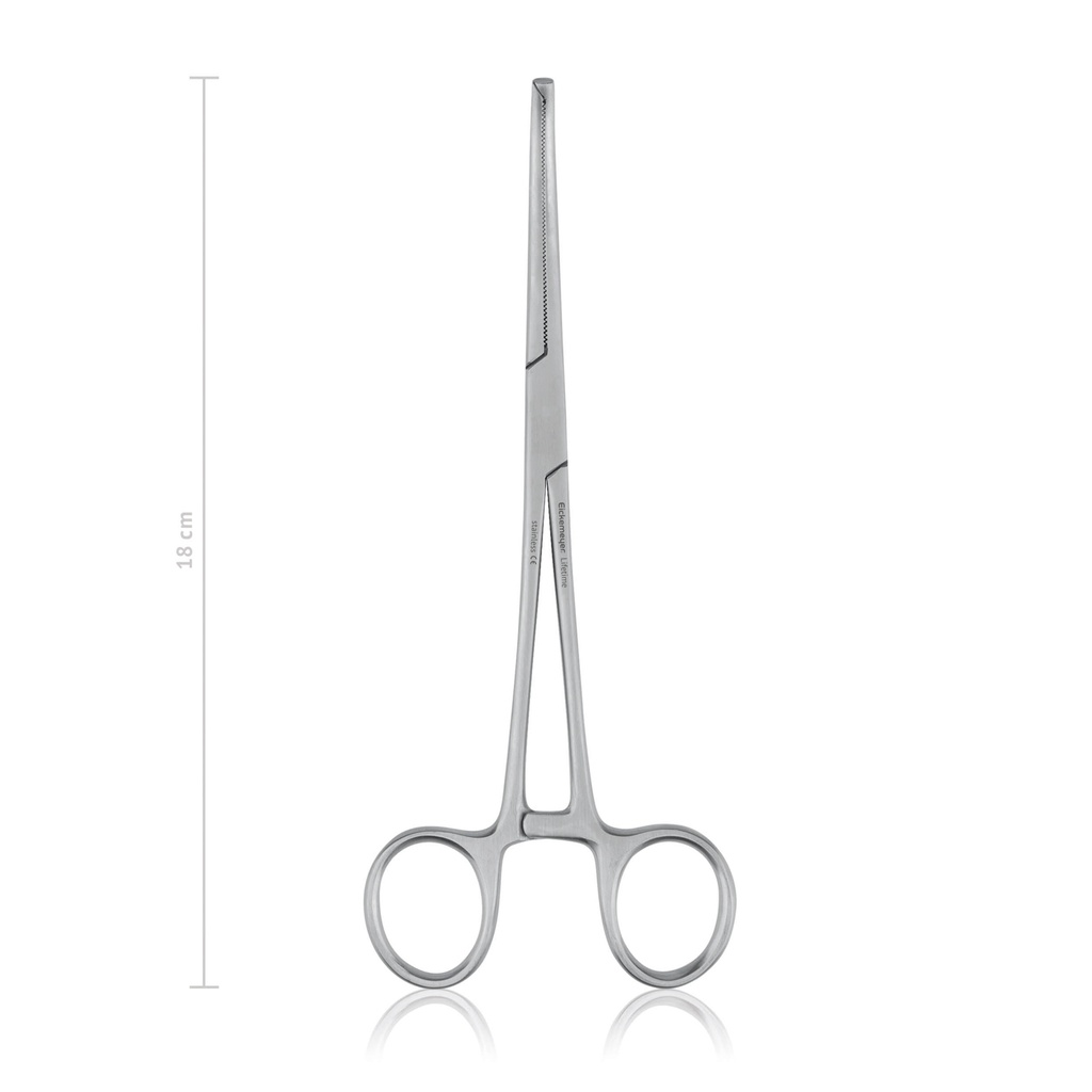 Haemostatic forceps Kocher, 18 cm, curved, 