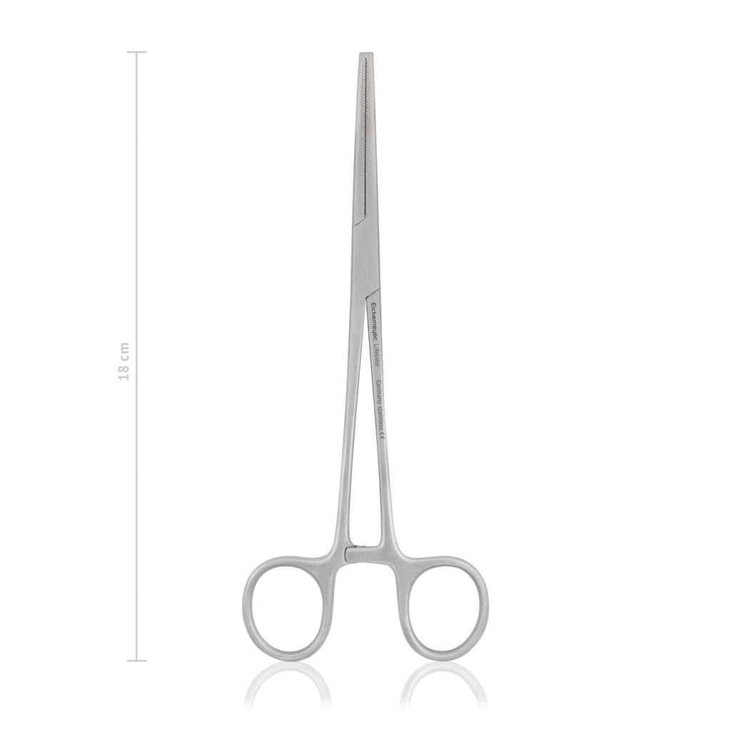 [142418] Hemostatic forceps KOCHER-OCHSNER, 1x2 teeth, 18 cm, straight