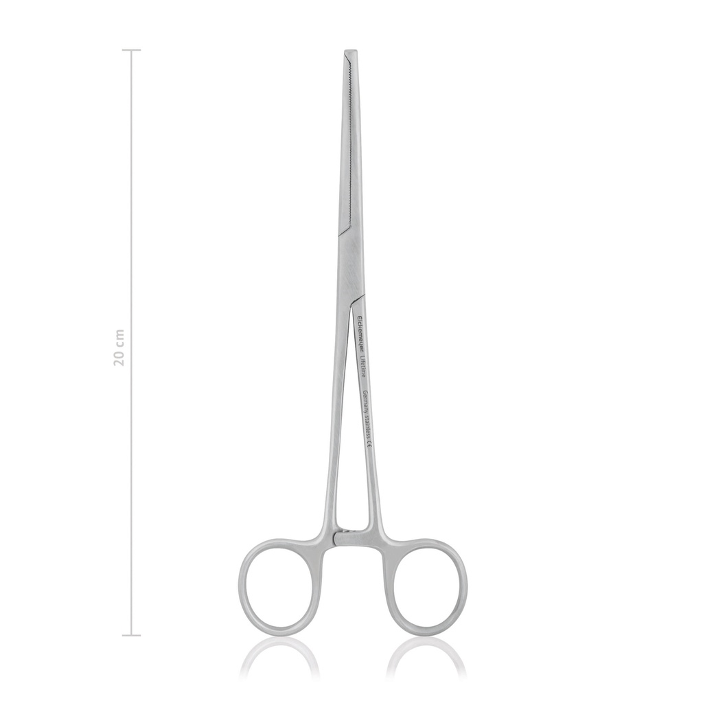 Haemostatic forceps Kocher-Ochsner, curved, 20cm, 1x2 teeth 