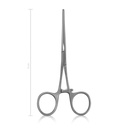 Intestinal forceps BABY-KOCHER, longitudinal serrations, 13 cm, straight