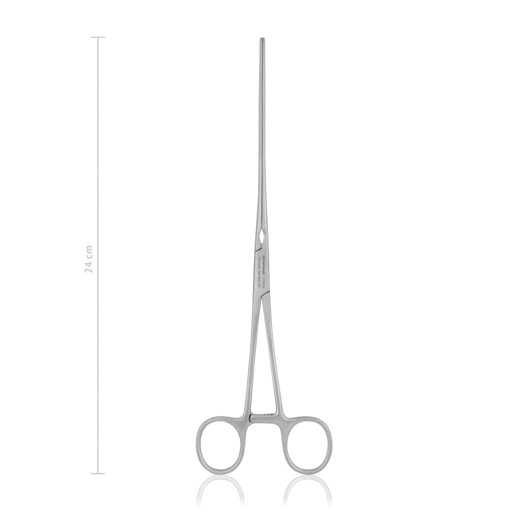Intestinal forceps MAYO-ROBSON, longitudinal serrations, 24 cm, straight
