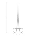 Mayo-Robson bowel clamp, 21 cm, straight, longitudinally ribbed, soft and elastic