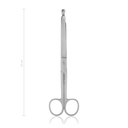 Intestinal scissors with buttoned probe, 21 cm, straight