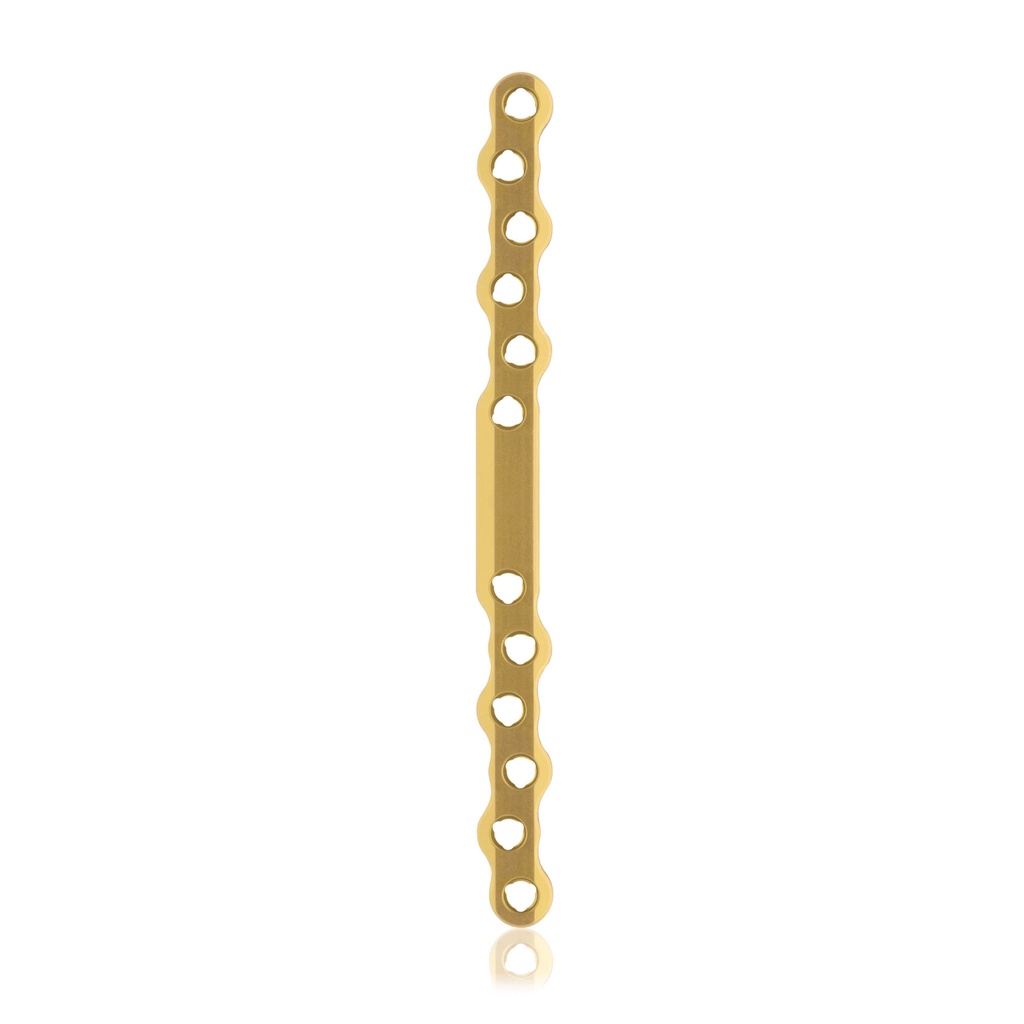 [187756] EickLoxx S-Type bone plate 12 hole, 140 x 11 x 4.5mm, titanium, gold 