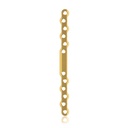 EickLoxx S-Type bone plate 12 hole, 140 x 11 x 4.5mm, titanium, gold 