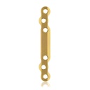 EickLoxx S-Type bone plate 6 hole,  80 x 11 x 4.5mm, titanium, gold 