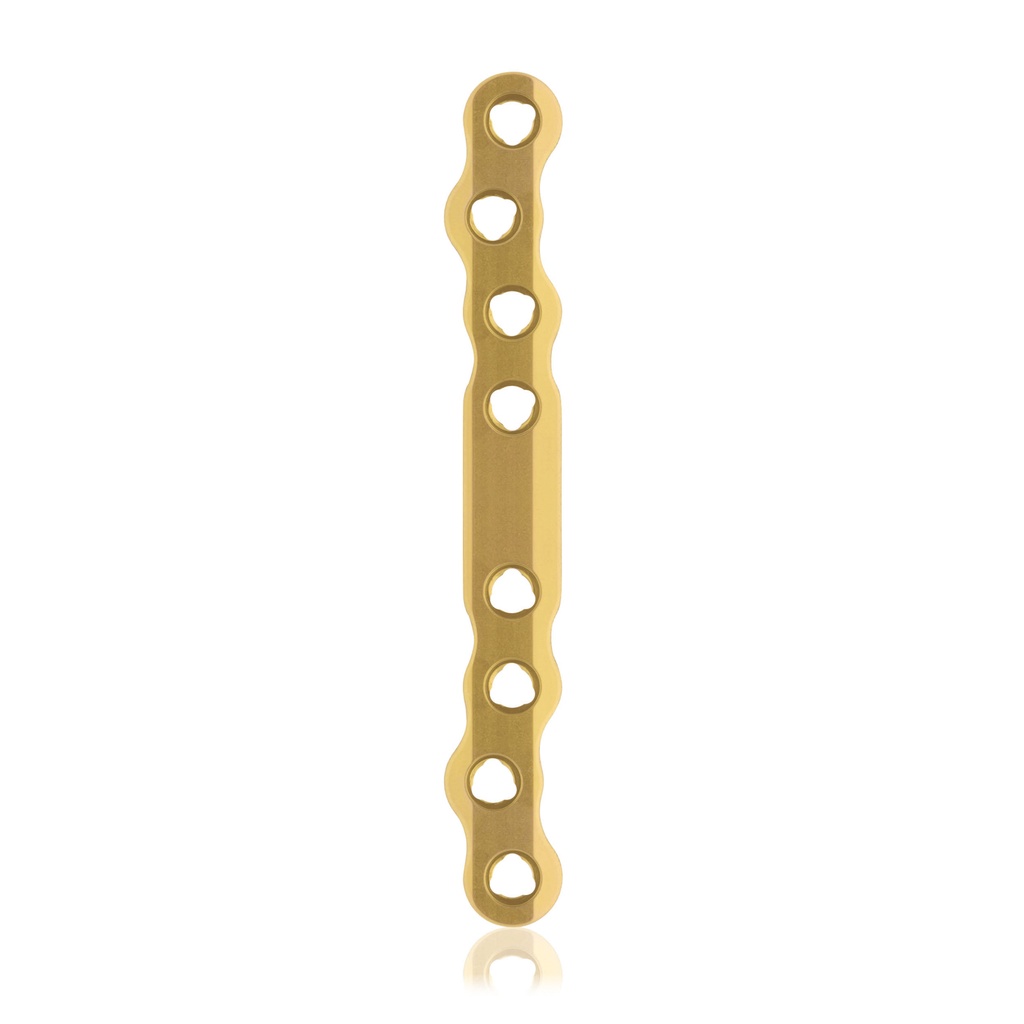 EickLoxx S-Type bone plate 8 hole,  90 x 11 x 4.5mm, titanium, gold 