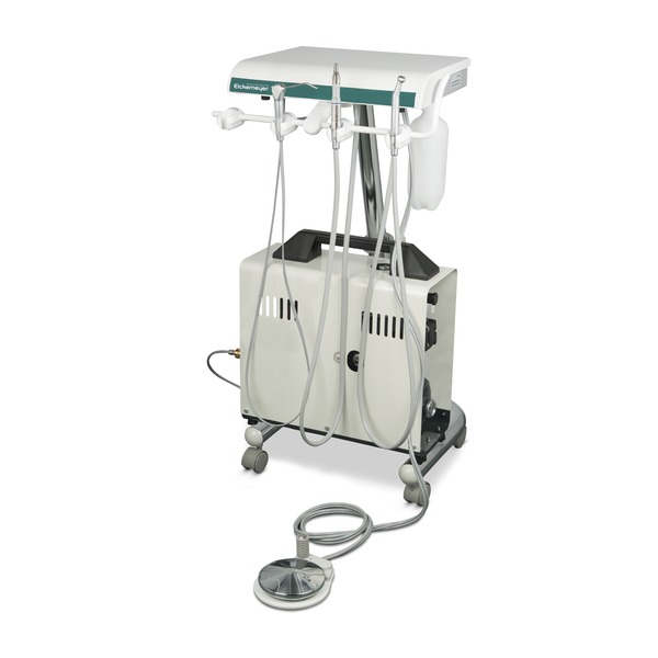 Mobile dental unit Profident complete with low-speed handpiece, high-speed contra-angle handpiece, air/water system, including compressor.