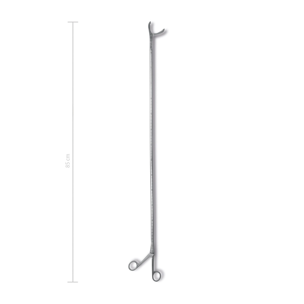 Foreign body forceps, rigid, 85 cm, extended model