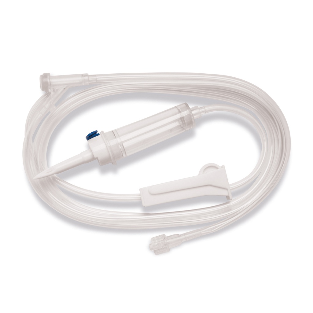 Eickemeyer I.V. set 20 drops/ml, 1.5 mtr. tube, Y-connector and filter, 50/box
