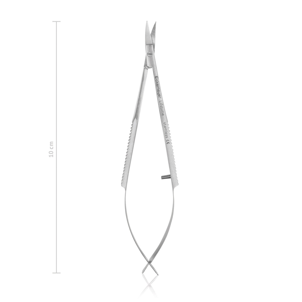 [171710] Iris scissors Castroviejo, curved, sharp, 10 cm 