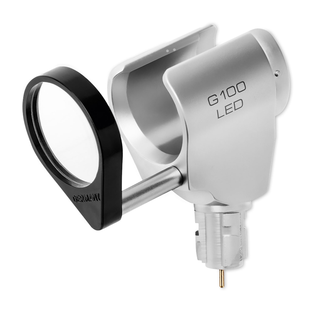 HEINE G100 otoscope slit head, LED, compl. with loupe and bulb,  G-008.21.301