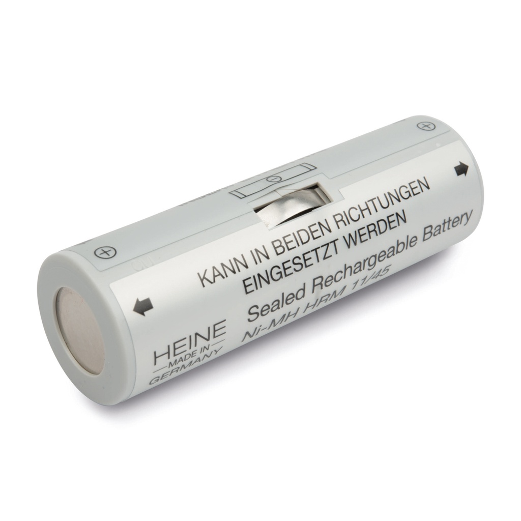 HEINE NiMH rechargeable battery for the new BETA NT 3.5 V charging handle, X-002.99.315. Successor to X-002.99.382 / X-002.99.380. Compatible with HEINE BETA NT, BETA R, BETA TR charging handles and standard F.O. laryngoscope handles.