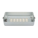 Base for sterilization container perforated with textile filter, 300 x 140 x 70 mm