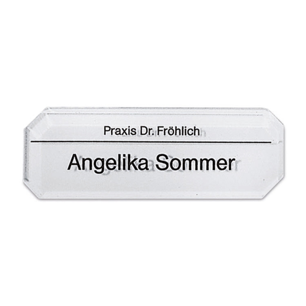 Name plate plexiglas, 75 x 25 mm, 