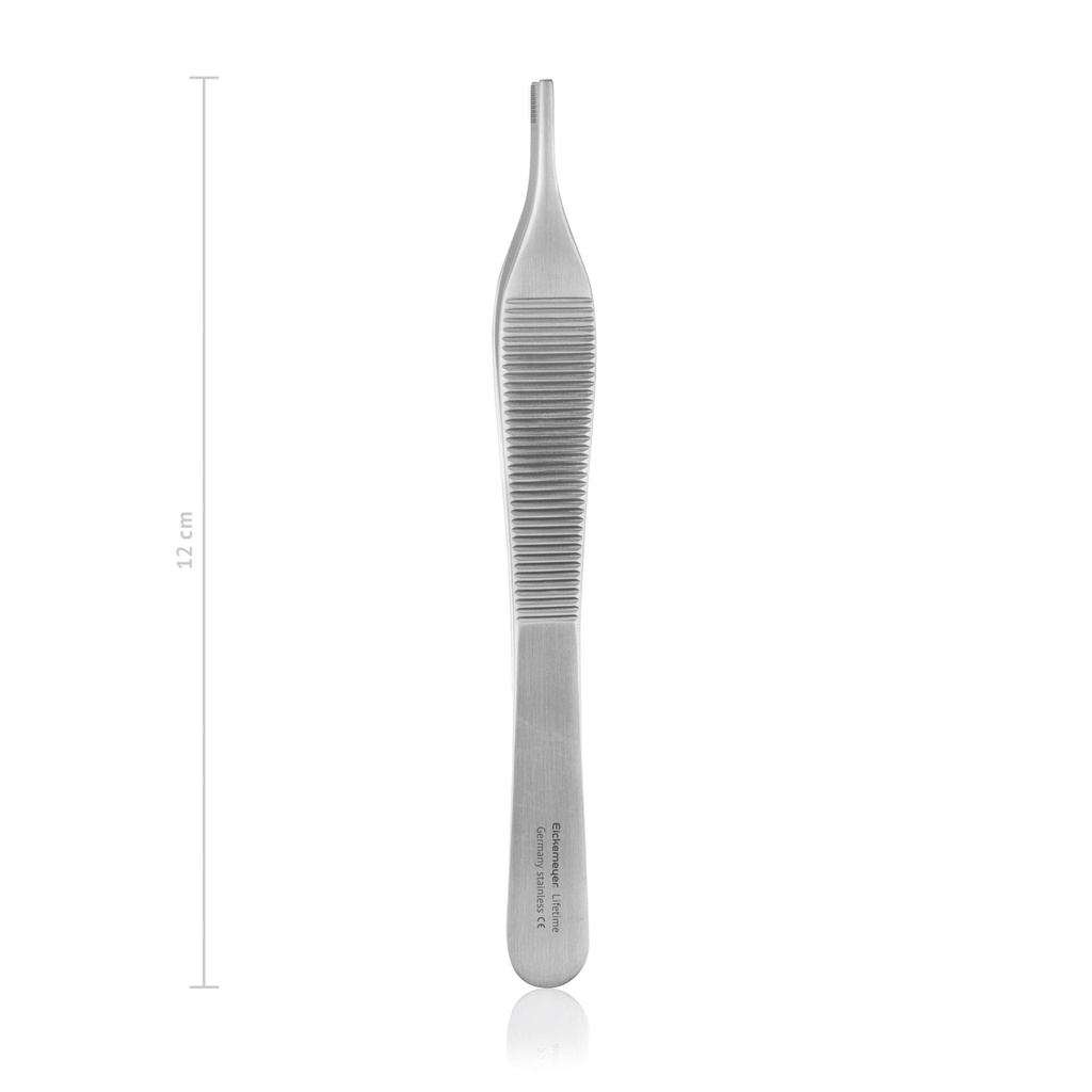 Special tissue forceps Adson-Brown, 12cm with lateral teeth. Perfect for surgery and suture. 9 x 9