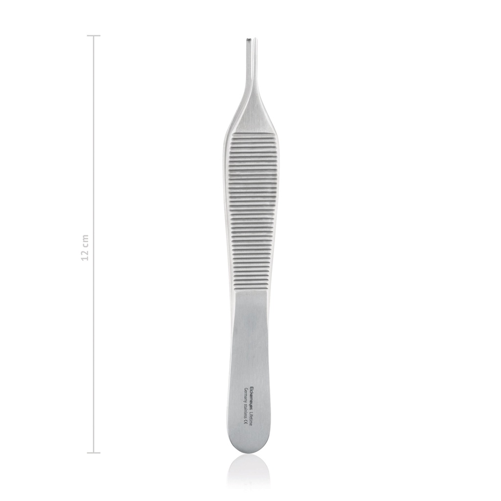 Tissue forceps Adson, 1x2 teeth, 12 cm  