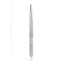 Tissue forceps BONNEY, 1 x 2 teeth, 18 cm, heavy pattern
