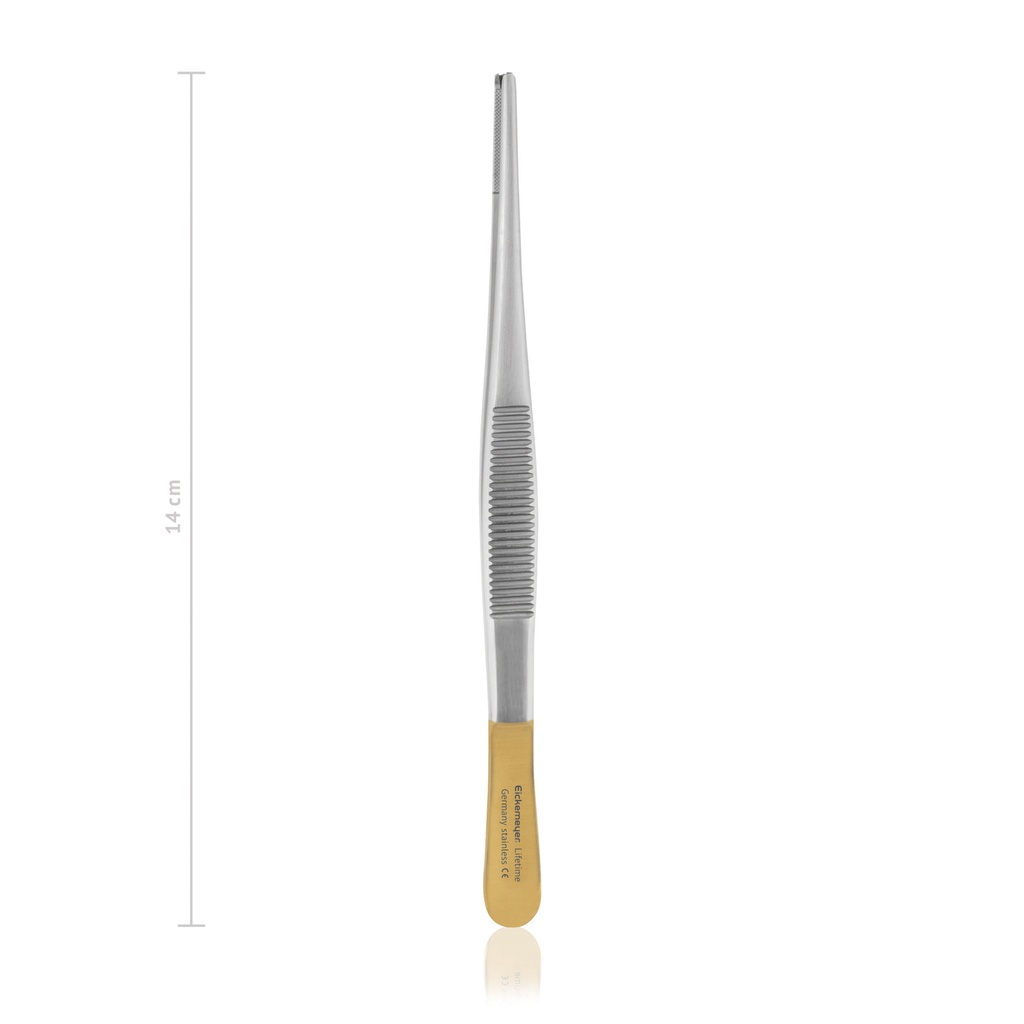 Tissue forceps Oehler, 1 x 2 teeth, 14 cm, TC
