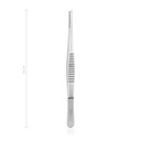 Dressing forceps DeBAKEY, atraumatic, 16 cm, 2 mm