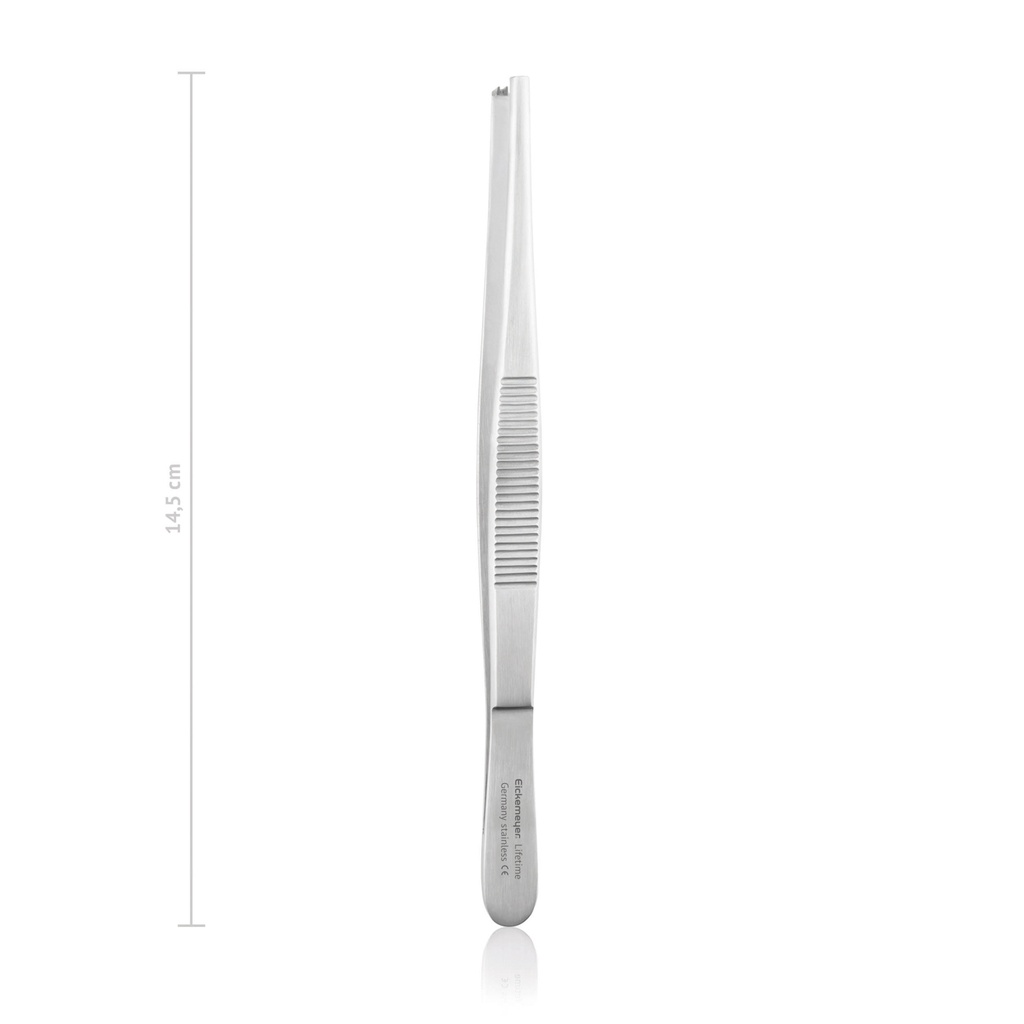 Tissue forceps STANDARD 2 x 3 teeth, 14,5 cm, heavy pattern