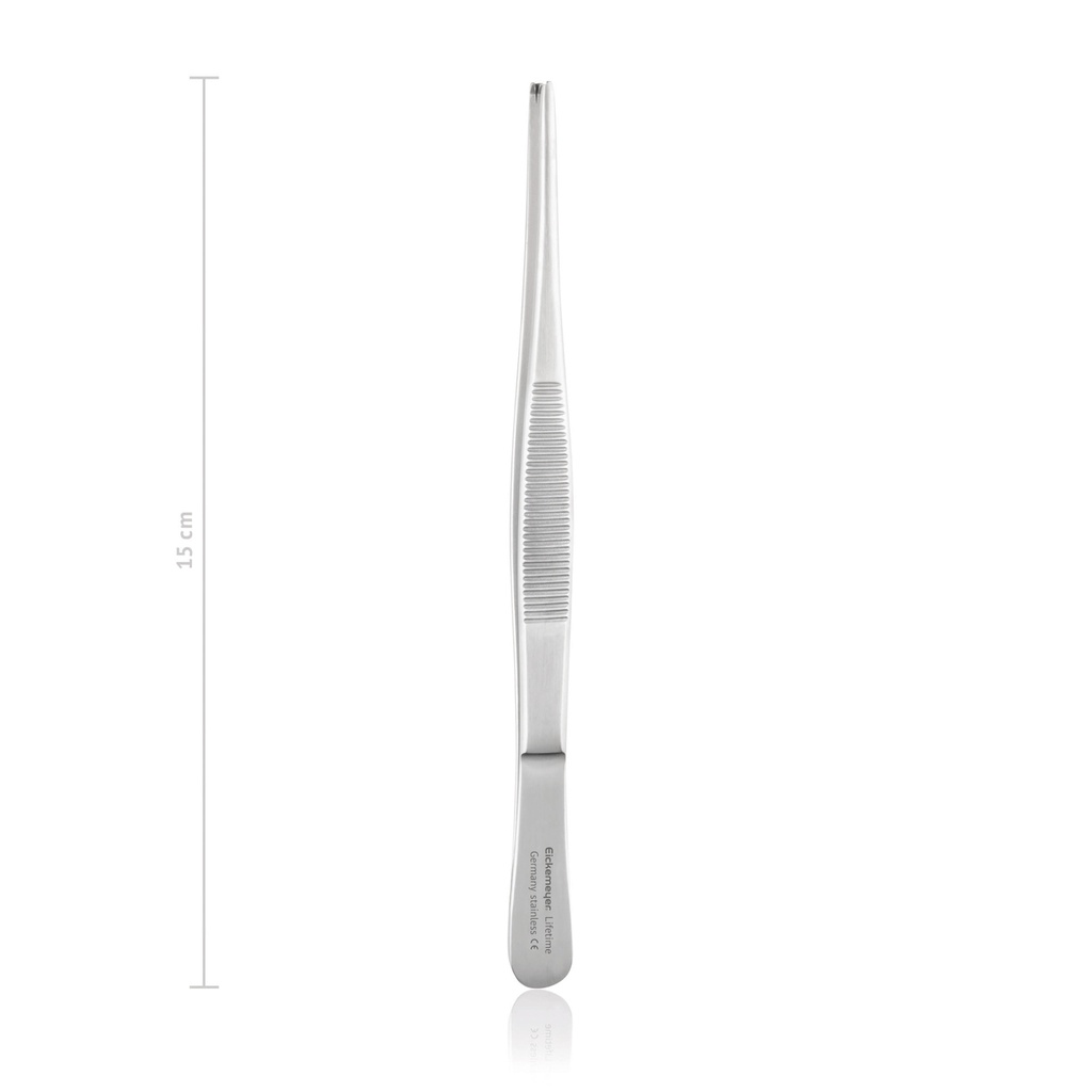 Tissue forceps STANDARD, 1 x 2 teeth, 15 cm, heavy pattern