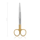 Dissecting scissors MAYO, blunt/blunt, 14,5 cm, curved, TC, with serrated cutting edge