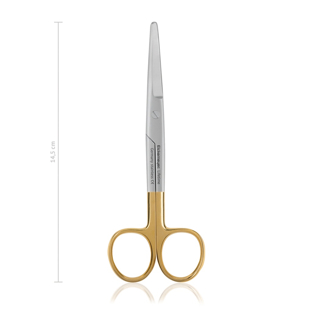 Dissecting scissors MAYO, blunt/blunt, 14,5 cm, curved, TC