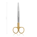 Dissecting scissors MAYO, blunt/blunt, 14,5 cm, curved, TC
