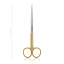 Dissecting scissors Metzenbaum, curved, 14,5 cm, TCW with Serrated cutting edge 