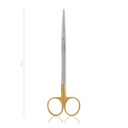 Metzenbaum dissecting scissors, 18 cm, curved, blunt, TC